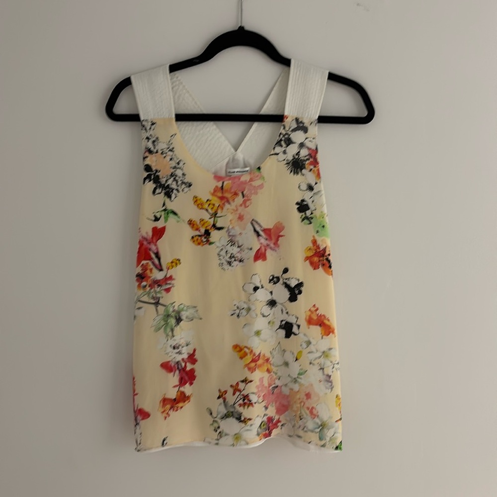 Club Monaco Silk Floral Top